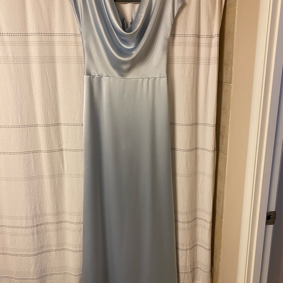 Amsale Marie Bridesmaid Dress in Color Ice Size 10 - Picture 2 of 10